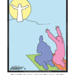 Jesus preaches hokey pokey word of god This-and-That Cartoons Daily Comic Strip Funny Web-Comic Web-Cartoon Slotwinski Cartoons Comics