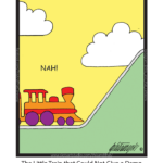 The Little Train that Could Doesn't Want to Lazy This-and-That Cartoons Daily Comic Strip Funny Web-Comic Web-Cartoon Slotwinski Cartoons Comics