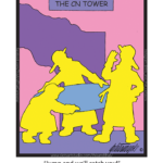 Firemen rescuing jumpers from CN Tower on Fire This-and-That Cartoons Daily Comic Strip Funny Web-Comic Web-Cartoon Slotwinski Cartoons Comics