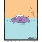 Man shipwrecked on tiny island wearing lucky socks This-and-That Cartoons Daily Comic Strip Funny Web-Comic Web-Cartoon Slotwinski Cartoons Comics