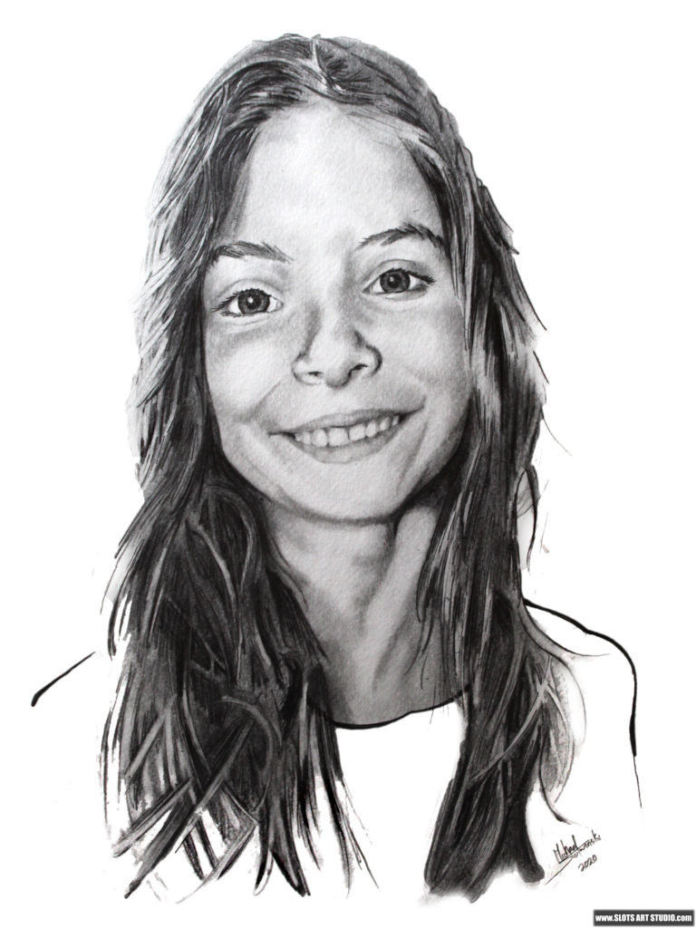Graphite Portrait Drawing Sketch